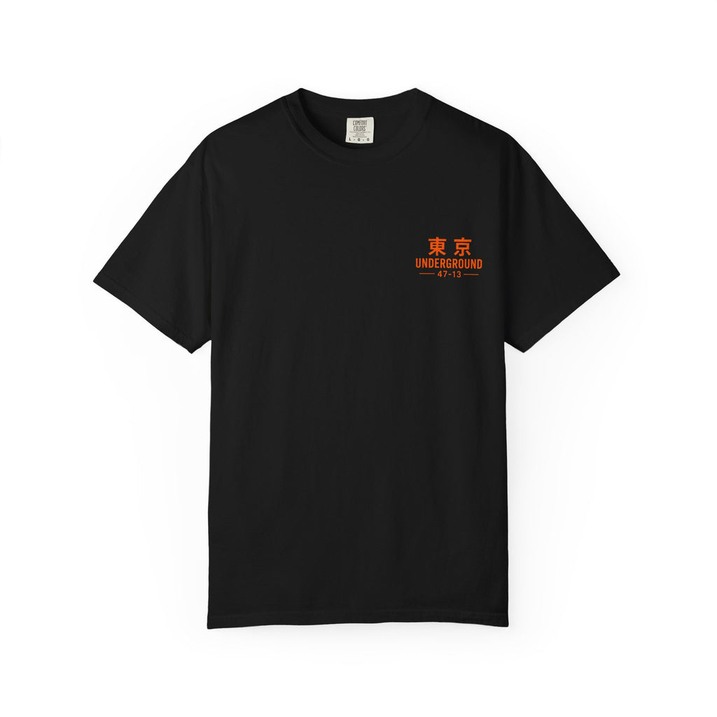 Tokyo Underground Racer T-Shirt — Orange Sports Car Graphic